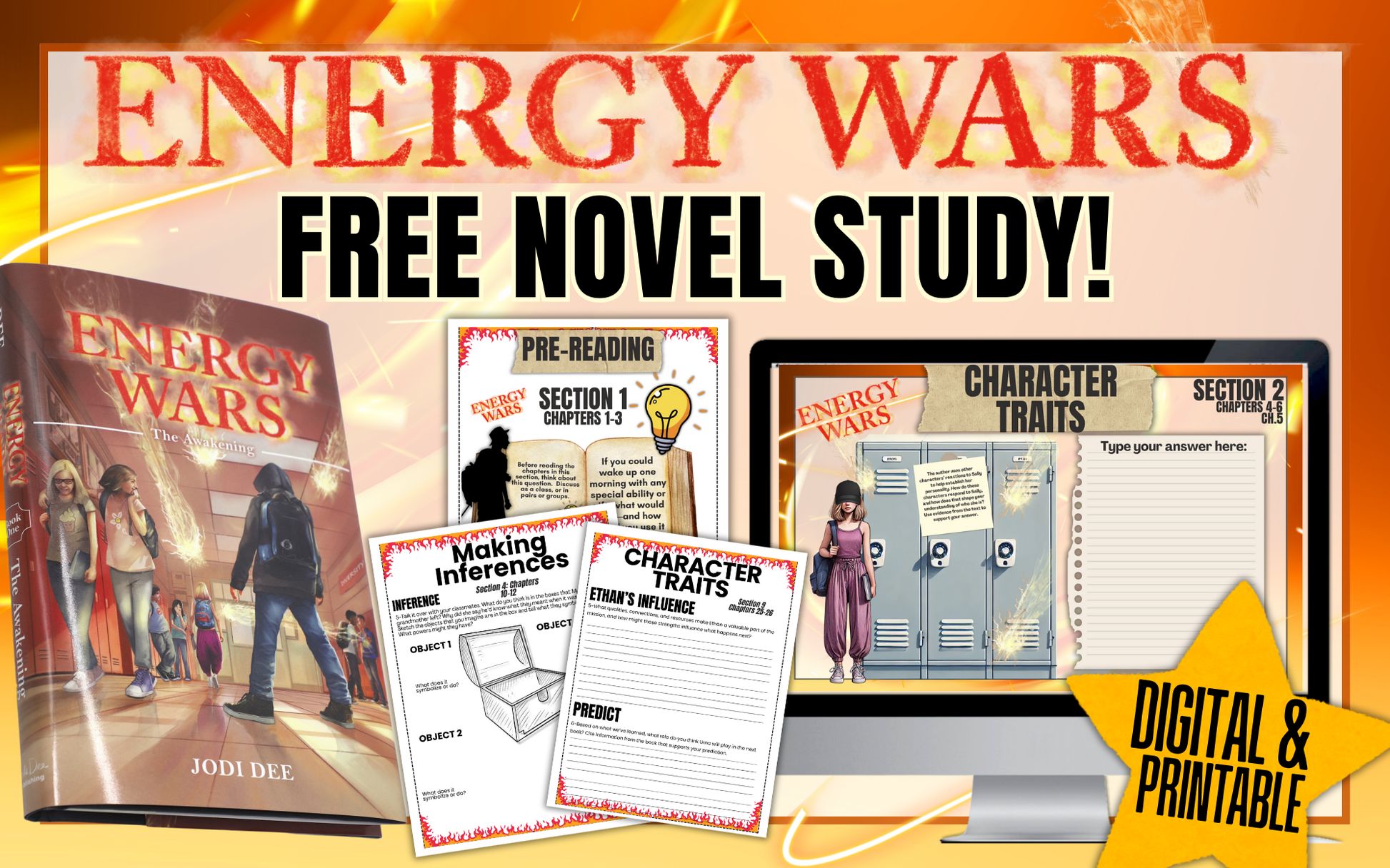 NEW! Energy Wars: The Awakening- The Awakening- Award-Winning, Middle School Supernhero Tale of Kindness, Friendship, & Self-Discovery! Myles sees the True Energy of People! (Book 1)