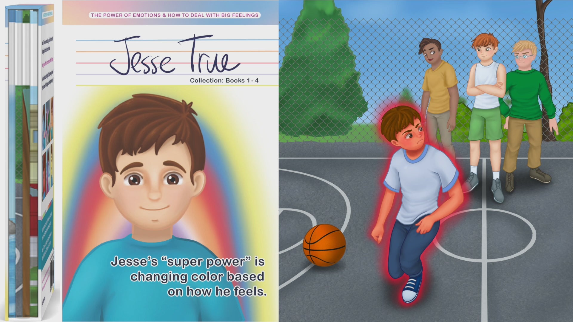 Jesse True Books 1-4- Award-Winning Series Teaching How to Deal with Hard Things and Big Feelings, A Boy Who Changes Color Based on How He Feels
