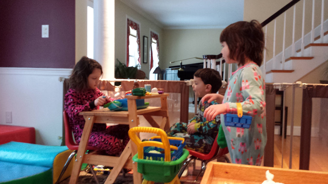 Playing store is a great activity…and setting it up is just as fun!