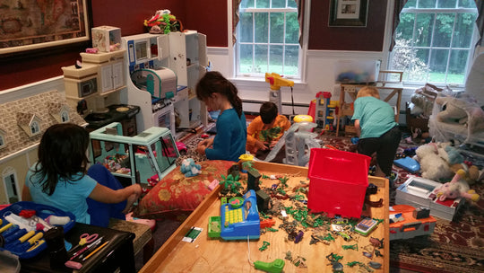 Setting up my dining room like a center based preschool may seem excessive…