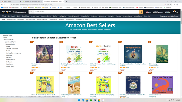 The Seeking Tree hits #1 Best Seller in Children's Exploration Fiction