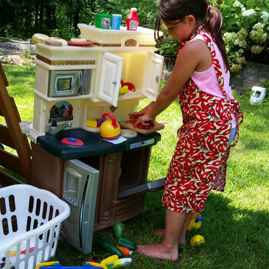 Kitchen play is hours of screen free fun!