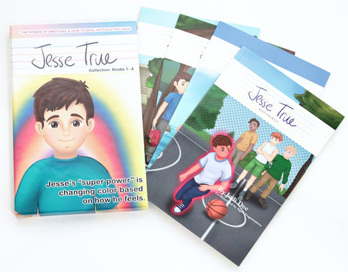 Jesse True Books 1-4- Award-Winning Series Teaching How to Deal with Hard Things and Big Feelings, A Boy Who Changes Color Based on How He Feels