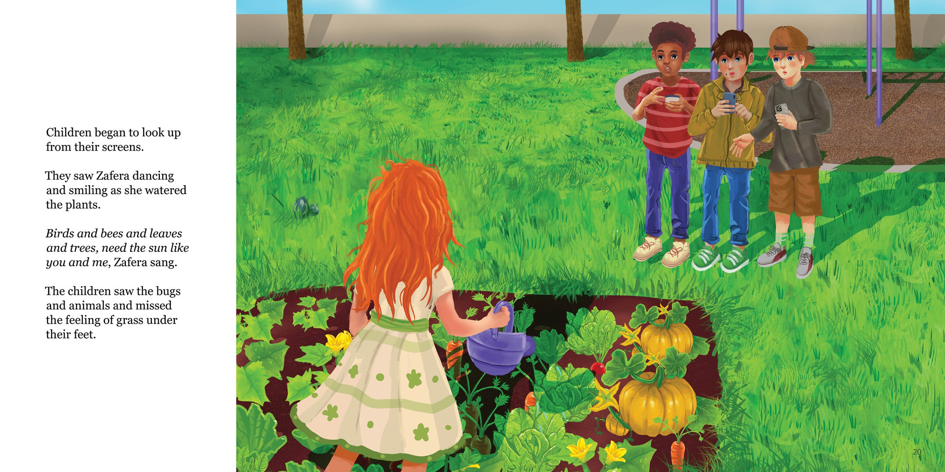 PRE-ORDER! The Dirt Girl -And the community garden. Book 2! Find out how Zafera Reminds Children the Magic of the World isn't in a Screen.